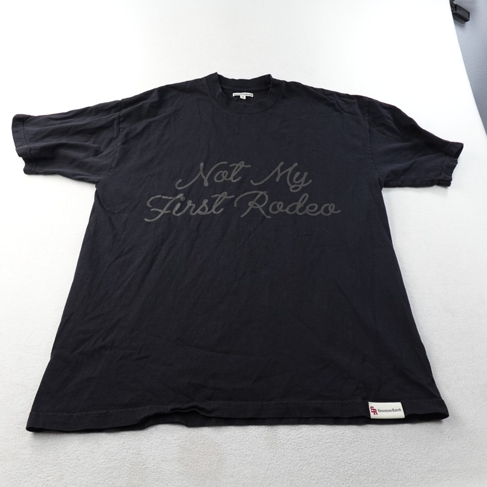 Stevenson Ranch Not My First Rodeo T Shirt Mens XL Black Western Graphic Tee